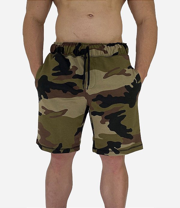 Bermuda Moletom MXD Conceito Camuflado Deserto