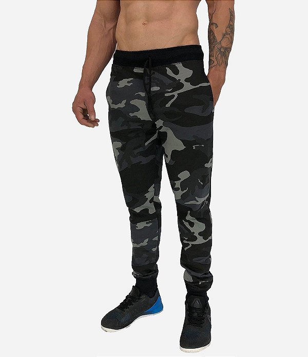 Calça MXD Conceito Moletom Camuflado Escurecido