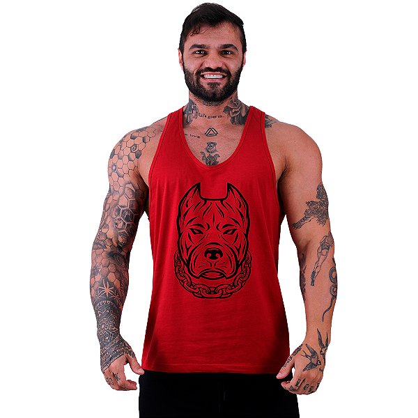 Regata Cavada Masculina MXD Conceito Pitbull Gangster