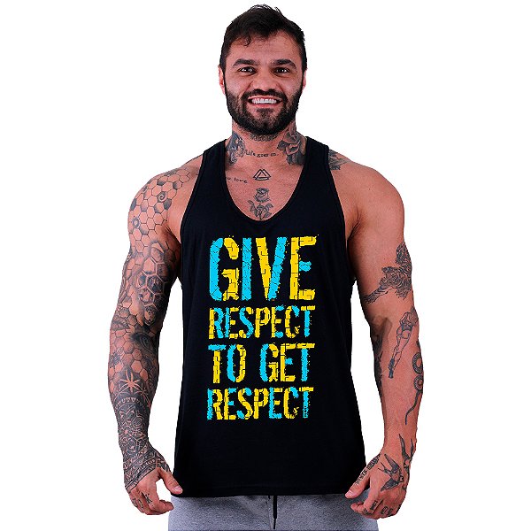 Regata Cavada Masculina MXD Conceito Give Respect To Get Respect