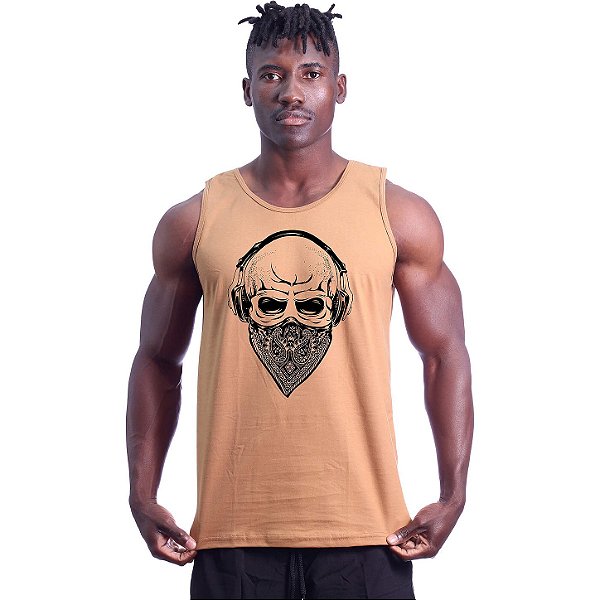 Regata Clássica Tradicional Masculina MXD Conceito Caveira Gangster