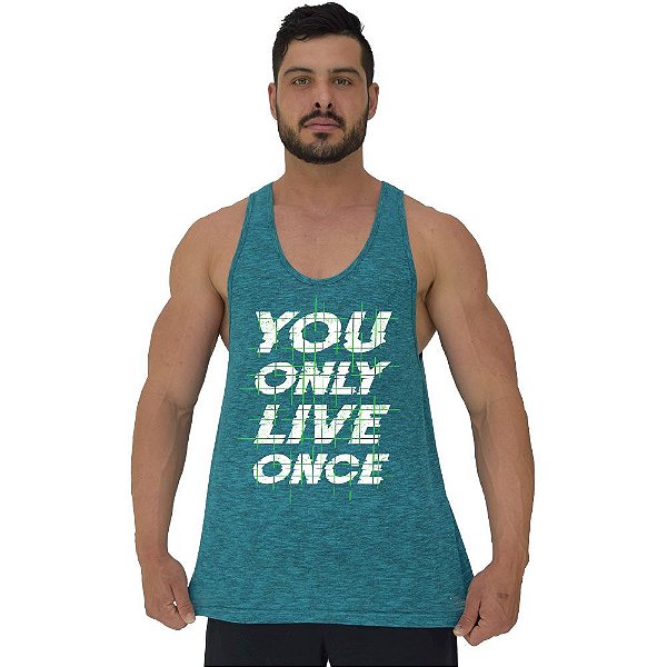 Regata Cavada Masculina MXD Conceito You Once Live Once