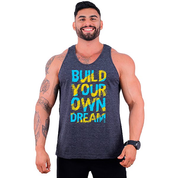 Regata Cavada Masculina MXD Conceito Build Your Own Dream Seu Sonho