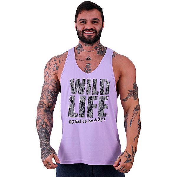 Regata Cavada Masculina MXD Conceito Wild Life Vida Selvagem