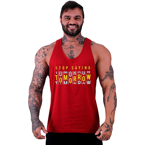 Regata Cavada Masculina MXD Conceito Stop Saying Tomorrow Pare De Falar Amanhã