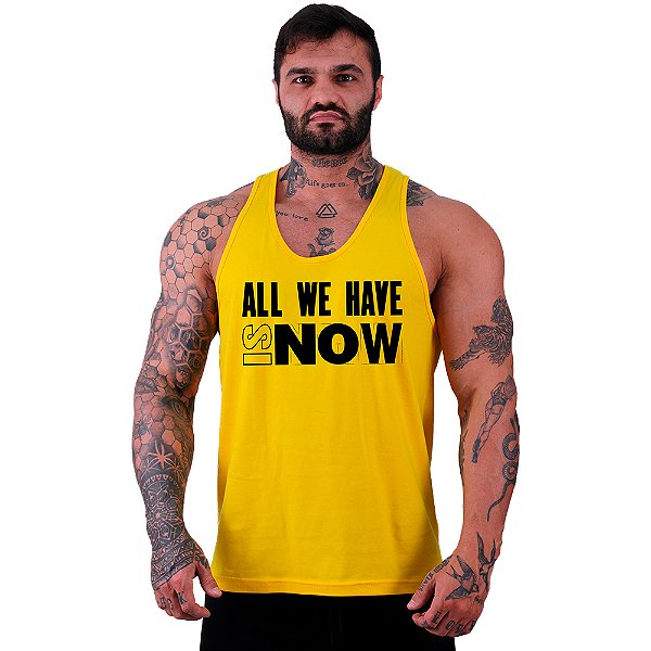 Regata Cavada Masculina MXD Conceito All We Have Is Now Tudo Que Temos É O Agora