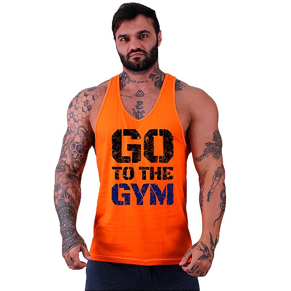 Regata Cavada Masculina MXD Conceito Go To The Gym Bora Para Academia