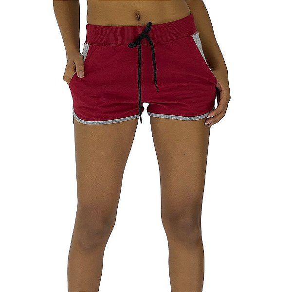 Shortinho Feminino Moletinho MXD Conceito Vermelho