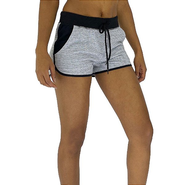 Shortinho Feminino Moletom MXD Conceito Rajado Mescla List