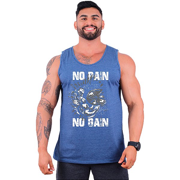 Regata Clássica Tradicional Masculina MXD Conceito No Pain No Gain Arms