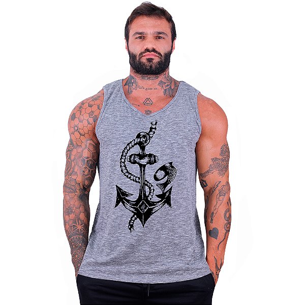 Regata Clássica Tradicional Masculina MXD Conceito Âncora Marinha