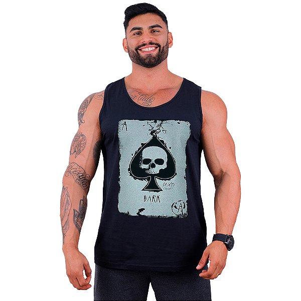 Regata Clássica Tradicional Masculina MXD Conceito Dark Skull