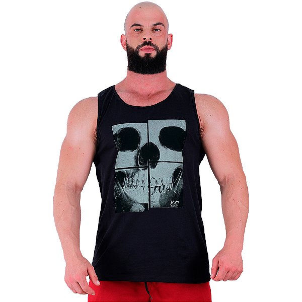 Regata Clássica Tradicional Masculina MXD Conceito Caveira Mosaico