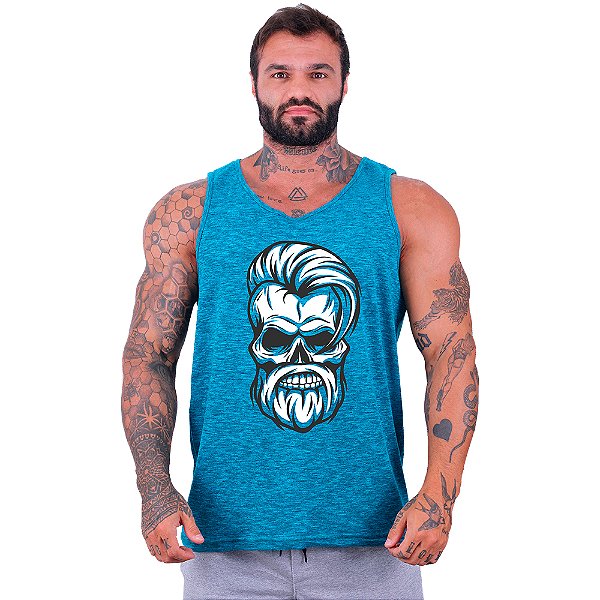 Regata Clássica Tradicional Masculina MXD Conceito Stylish Skull