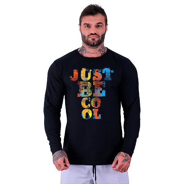 Camiseta Manga Longa Moletinho MXD Conceito Just Be Cool
