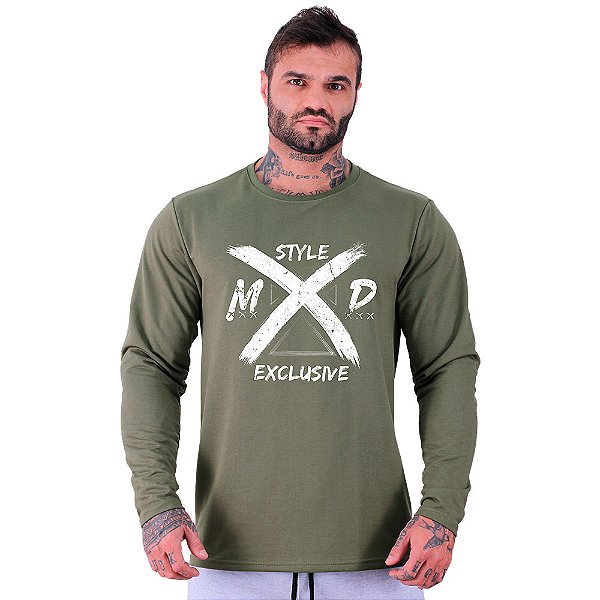 Camiseta Manga Longa Moletinho MXD Conceito Style Exclusive