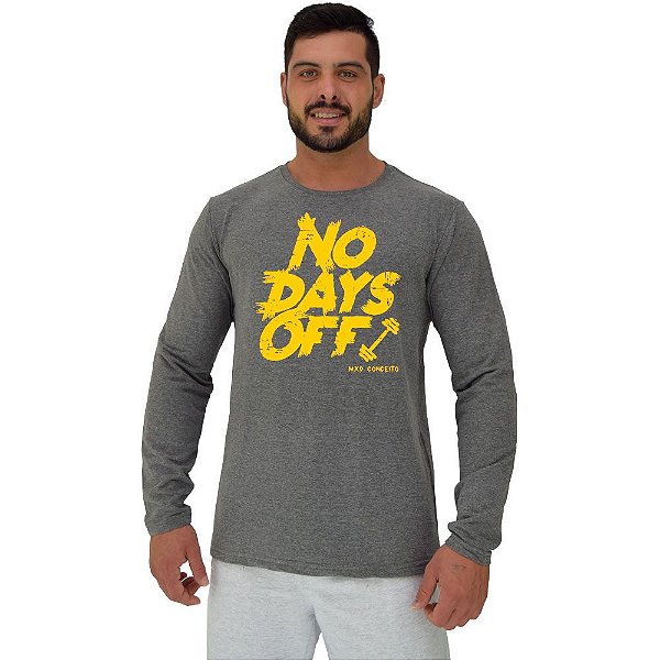 Camiseta Manga Longa Moletinho MXD Conceito No Days Off