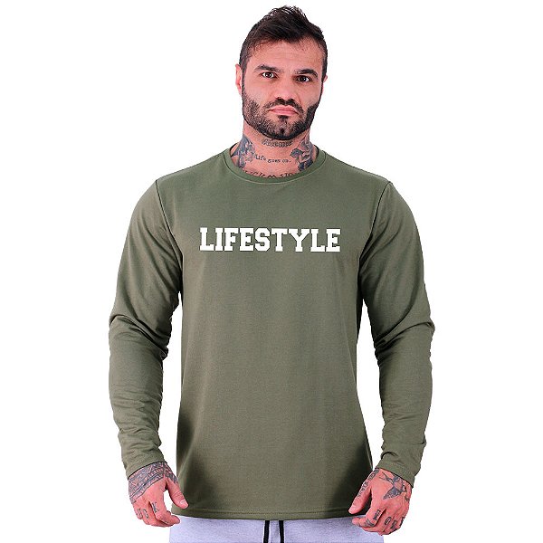 Camiseta Manga Longa Moletinho MXD Conceito Lifestyle Estilo de Vida