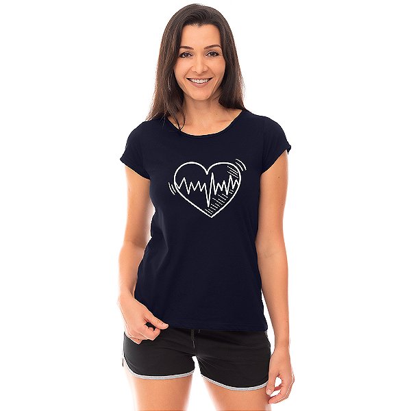 Camiseta Babylook Feminina MXD Conceito Coração Fitness