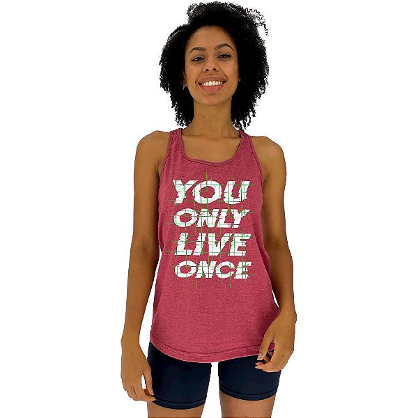 Regata Feminina Recorte Nadador MXD Conceito You Only Live Once
