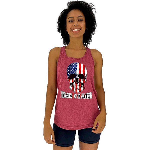 Regata Feminina Recorte Nadador MXD Conceito American Skull