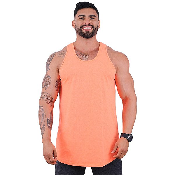 Regata Longline Masculina MXD Conceito Laranja Fluorescente