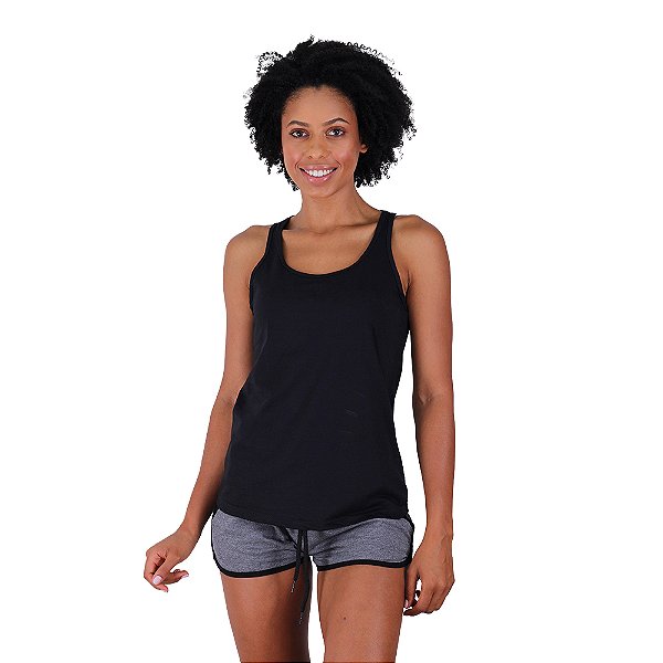 Regata Feminina MXD Conceito Preto Clássico