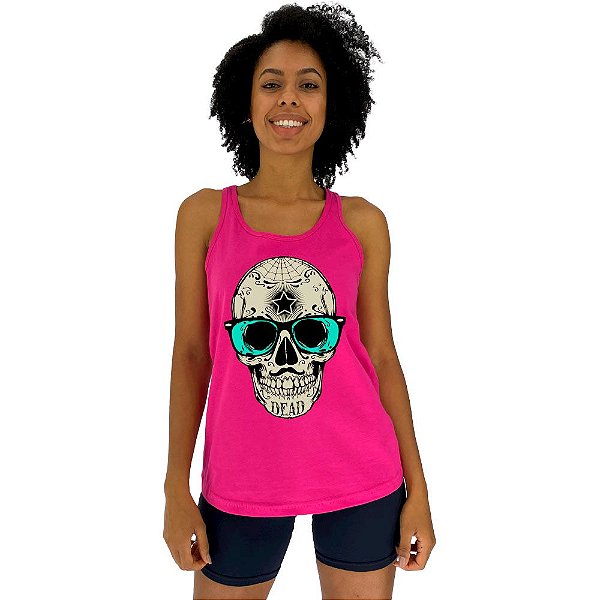 Regata Feminina Recorte Nadador MXD Conceito Caveira Pop Star
