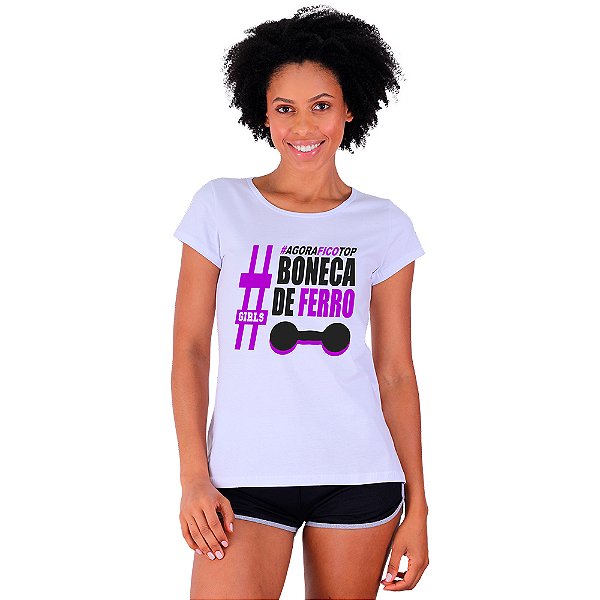 Camiseta Babylook Feminina MXD Conceito Boneca de Ferro