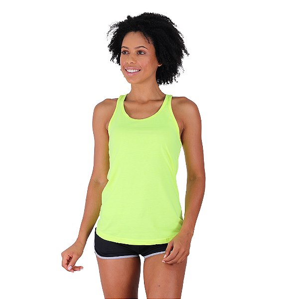Regata Feminina MXD Conceito Amarelo Fluorescente
