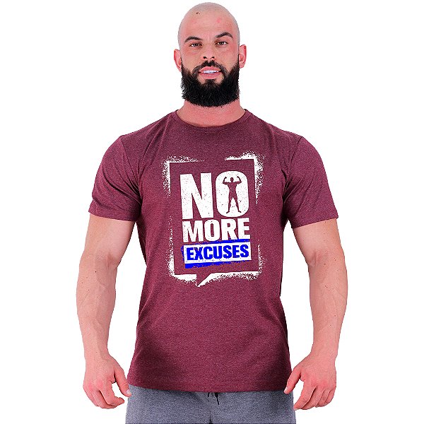 Camiseta Tradicional Masculina Manga Curta MXD Conceito No More Excuses