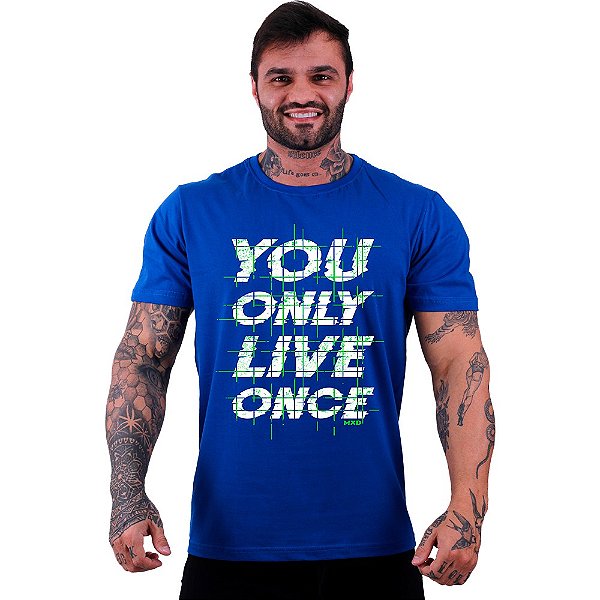 Camiseta Tradicional Masculina Manga Curta MXD Conceito You Only Live Once