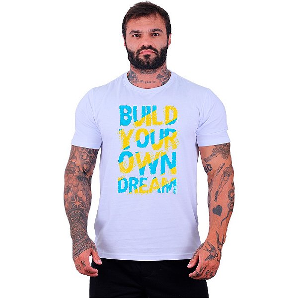 Camiseta Tradicional Masculina Manga Curta MXD Conceito Build Your Own Dream