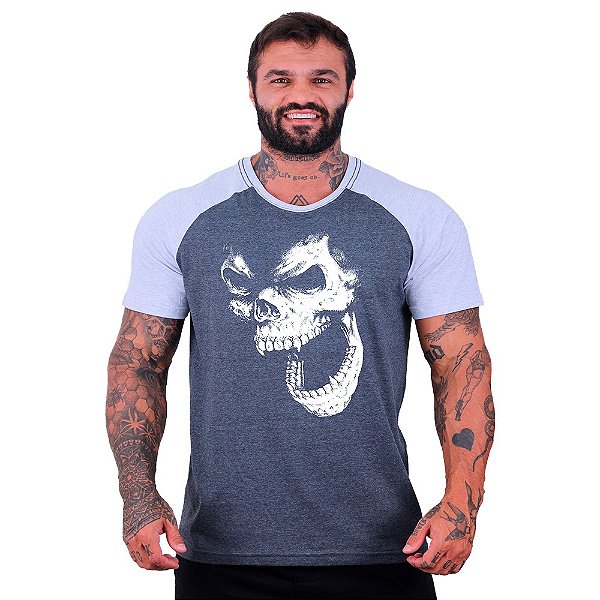 Camiseta Tradicional Masculina Manga Curta MXD Conceito Monkey Skull
