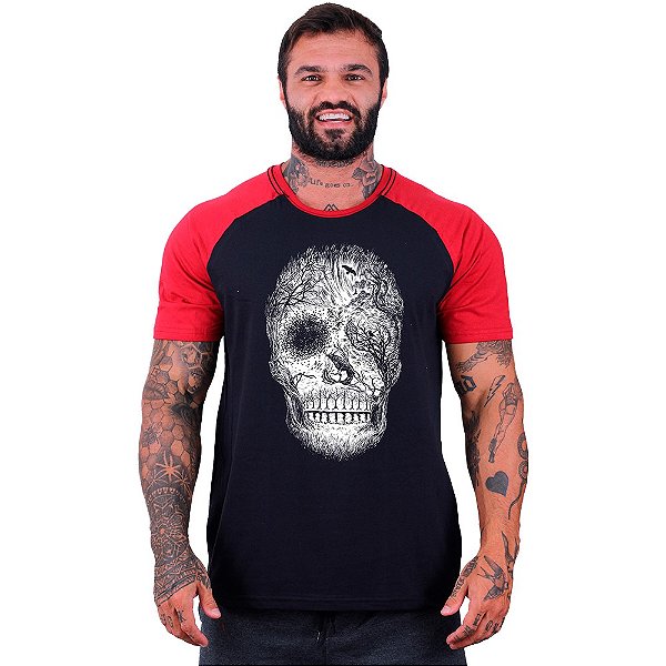 Camiseta Tradicional Manga Curta MXD Conceito Forest Skull