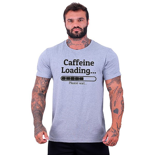 Camiseta Tradicional Masculina Manga Curta MXD Conceito Caffeine Loading