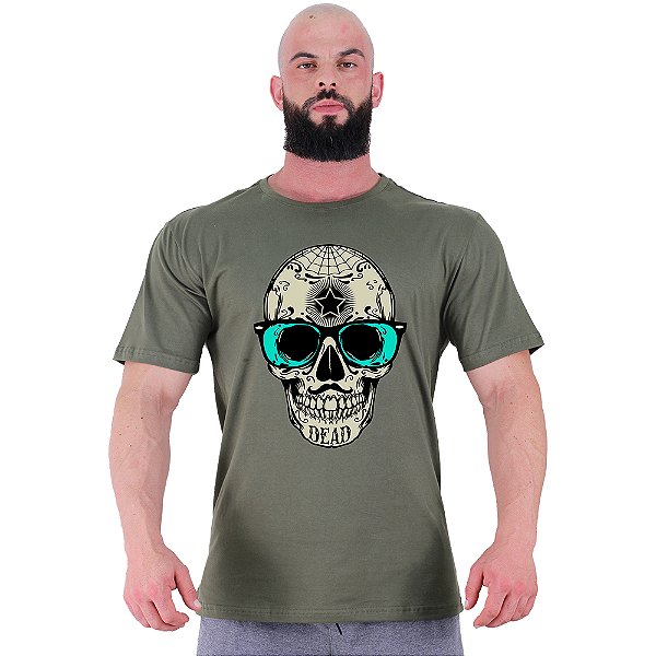 Camiseta Tradicional Manga Curta MXD Conceito Caveira Popstar