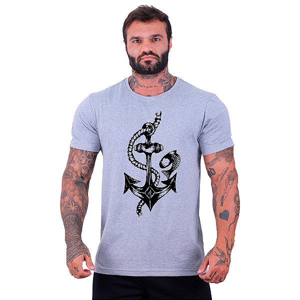 Camiseta Tradicional Manga Curta MXD Conceito Âncora Marinha