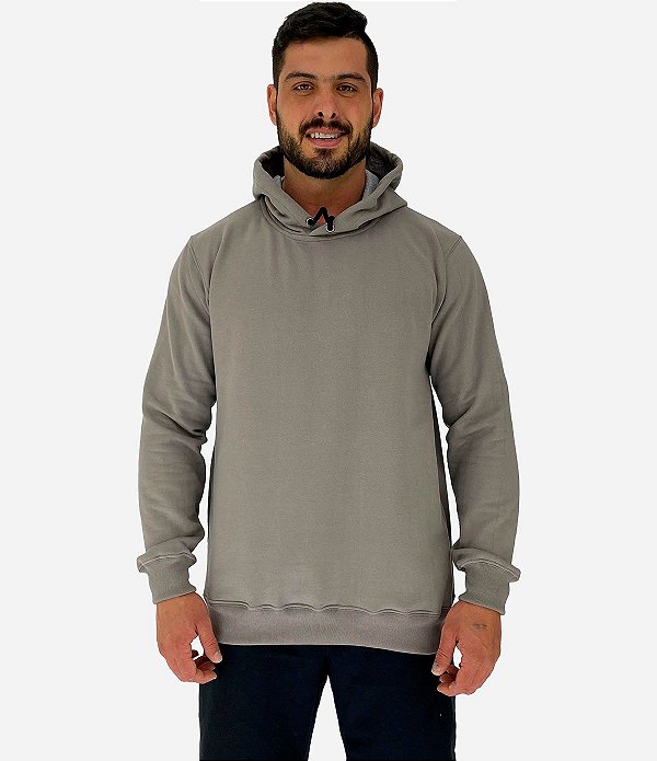 Blusa Moletom Masculino MXD Conceito Com Touca Caqui