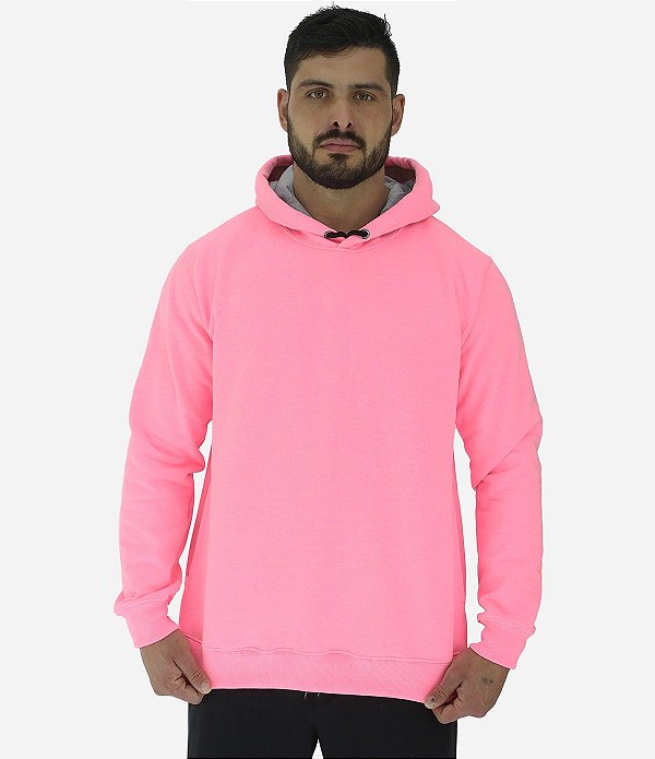 blusa moletom masculina rosa