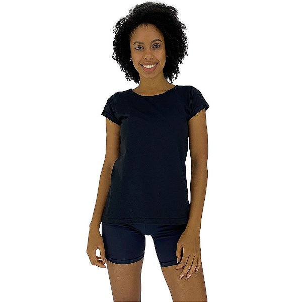 Camiseta Babylook Feminina MXD Conceito Preto Básico
