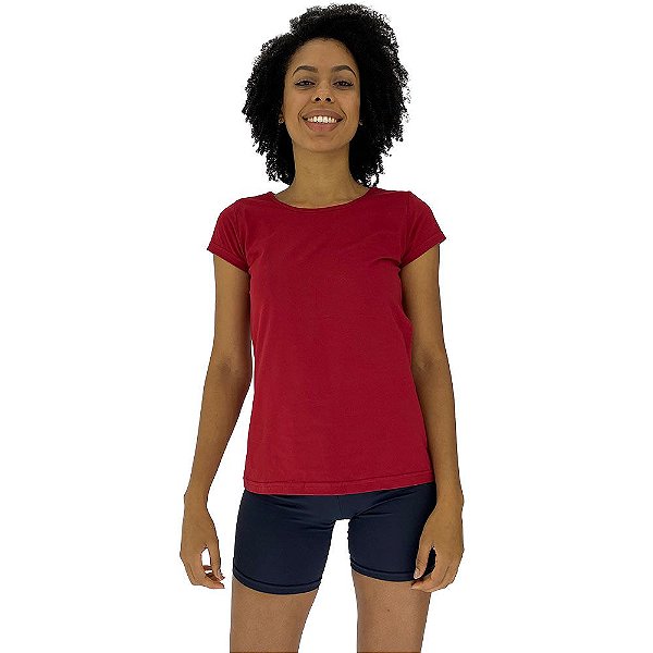 Camiseta Babylook Feminina MXD Conceito Vermelho