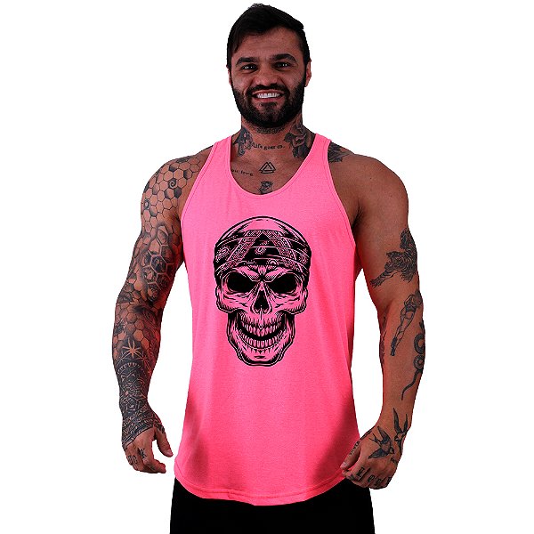 Regata Longline Masculina MXD Conceito Caveira Motoqueira