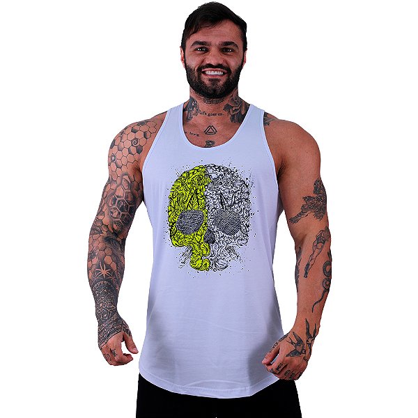 Regata Longline Masculina MXD Conceito Caveira Elemental