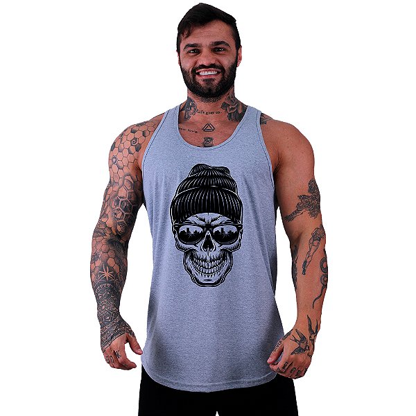 Regata Longline Masculina MXD Conceito Caveira com Gorro