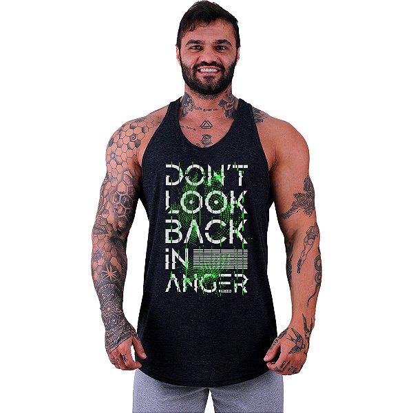 Regata Longline Masculina MXD Conceito Dont't Look Back In Anger Não Olhe Para Trás Com Raiva