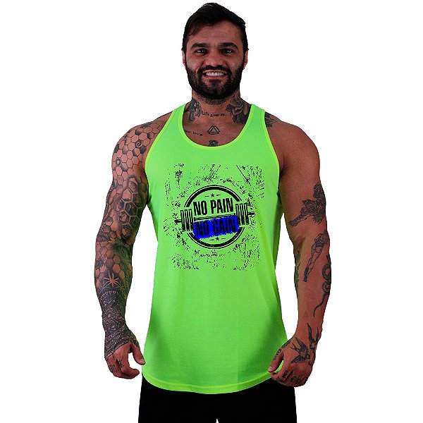 Regata Longline Masculina MXD Conceito No Pain No Gain Halteres