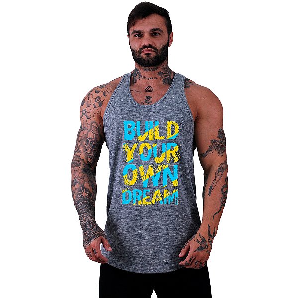 Regata Longline Masculina MXD Conceito Build Your Own Dream Construa Seu Próprio Sonho