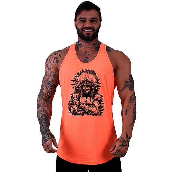 Regata Longline Masculina MXD Conceito Caveira Cacique Marombeira