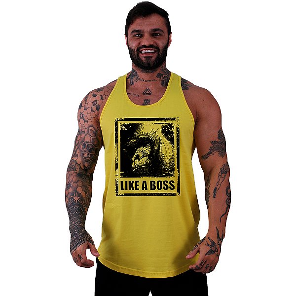 Regata Longline Masculina MXD Conceito Macaco Like a Boss